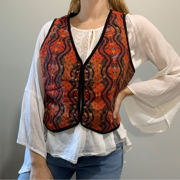 Free People Sweaters - FREE PEOPLE retro quilted vest